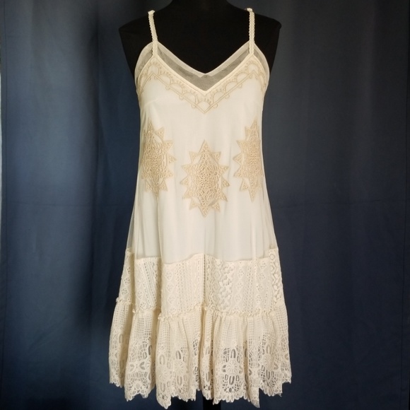 Anthropologie Dresses & Skirts - RYU Anthro Antique White Embroidered Lace Dress